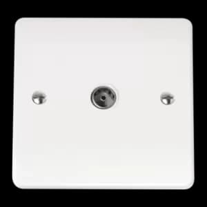 Image of Click Scolmore Mode 45A Coaxel Single Socket Outlet Polar White - CMA065