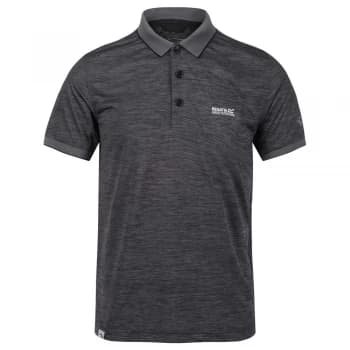 Image of Regatta Black 'Sinton' Cotton Active Polo Shirt - S