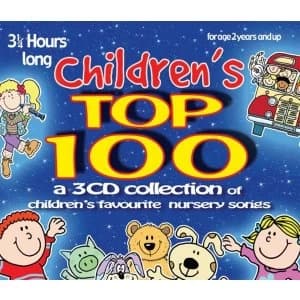 Image of Childrens Top 100 Childrens Favourite Nursery Songs CD-Audio 2014