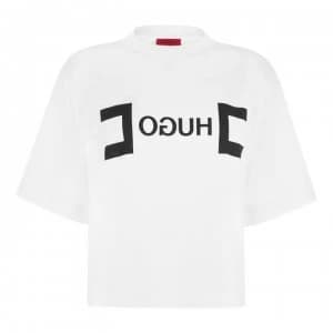 Image of Hugo Boss Dufia Logo T-Shirt White Size L Men
