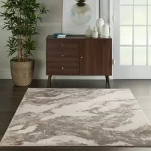 Image of Silky Textures SLY03 Brown Ivory 66cm x 229cm Runner - Brown and Ivory