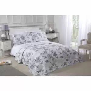 Image of Emma Barclay Wordsworth Bedspread King Bed Silver