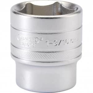 Image of Draper 1/2" Drive Satin Finish Hexagon Socket Imperial 1/2" 1" 3/16"