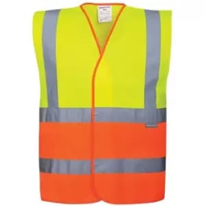 Image of C481YORL/XL - sz L - XL Two Tone Hi-Vis Vest - Yellow/Orange - Yellow/Orange - Portwest