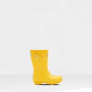Image of Hunter Original Little Kids Wellington Boots - Yellow - UK 8 Toddler