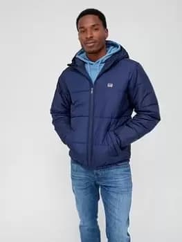 Image of Levis Levis Telegraph Hooded Overshirt, Ink Blue, Size XL, Men