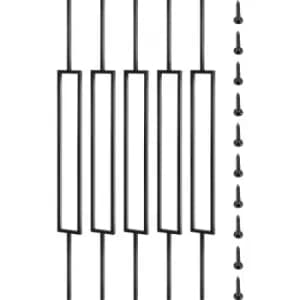 Image of VEVOR Deck Balusters Metal Deck Spindles 10 Pack 44" Iron Stair Railing