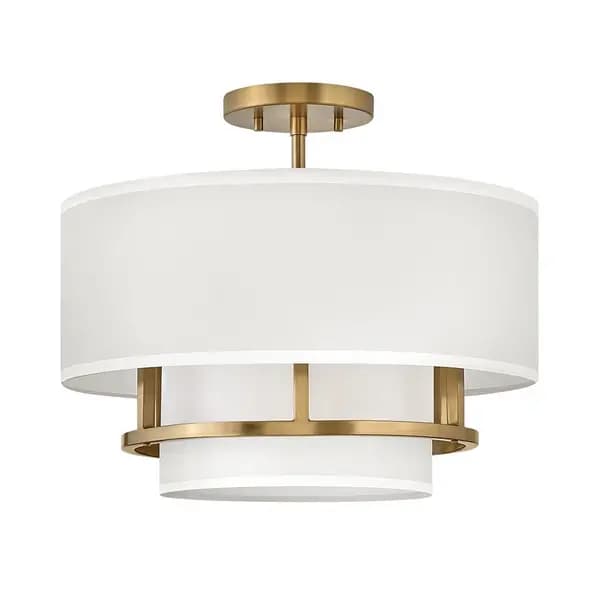 Image of Hinkley Hinkley Graham 3 Light Ceiling Pendant Light - Brass