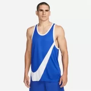 Image of Nike Dri-Fit Crossover Jersey, Game Royal/White/White, Male, Basketball Jerseys, DH7132-480