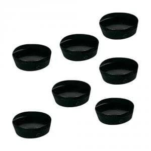 Image of Office Round Plastic Covered Magnets 20mm Black Pack 10 938675