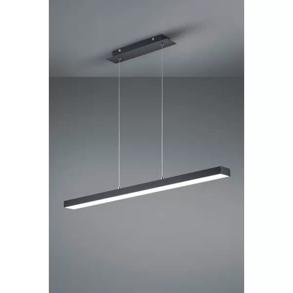 Image of Agano Modern Bar Pendant Ceiling Light Black Matt 3000-4000-5000-6500K