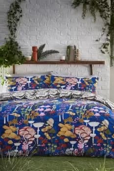 Image of Amanita Abstract Mushroom Duvet Cover Set
