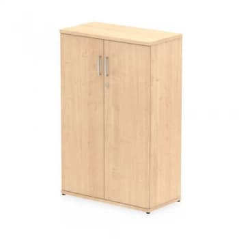 Image of Trexus Office High Cupboard 800x400x1600mm 3 Shelves White Ref S00011