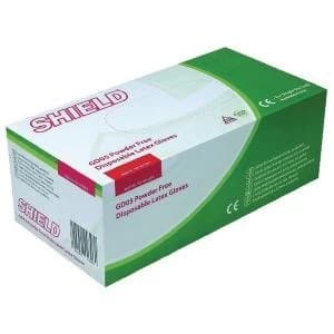 Image of Shield PF Latex Gloves Medium Pack of 1000 HEA00399