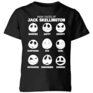 Image of The Nightmare Before Christmas Jack Pumpkin Faces Collection Kids T-Shirt - Black - 9-10 Years