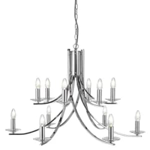 Image of Ascona 12 Light Chandelier Chrome Finish, E14