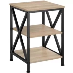 Image of TecTake Nottingham Bedside Table - Brown