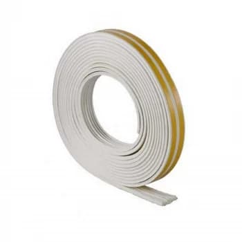 Image of Stormguard E Profile Self-Adhesive Rubber Draught Excluder - White 10M