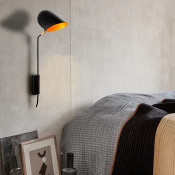 Image of Kesik - 4951 Black Gold Wall Lamp