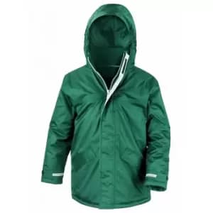 Image of Result Childrens/Kids Core Winter Parka Waterproof Windproof Jacket (11-12) (Bottle Green)