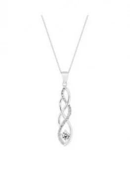 Image of Simply Silver Sterling Silver Cubic Zirconia Intertwined Pendant Necklace