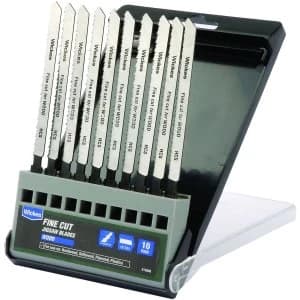 Image of Wickes T Shank Fine Cut Jigsaw Blade for Wood Pack 10
