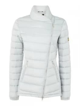 Image of Barbour Jurby Quilted Jacket With Stand Collar White