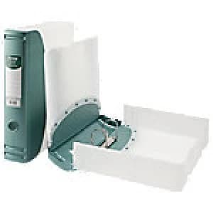 Image of Hermes Box File Foolscap 2 ring 80mm Green