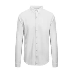 Image of AWDis So Denim Mens Oscar Knitted Long Sleeve Shirt (XXL) (White)