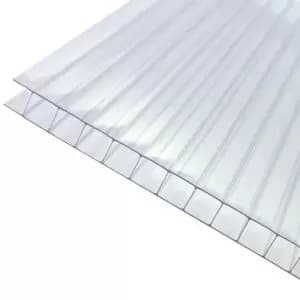Image of Axiome Clear Polycarbonate Twinwall Roofing Sheet (L)5M (W)1000mm (T)10mm