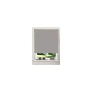 Image of Thermal Light Greyout Roller Blinds (165cm Drop) Trimmable (Light Grey, 100cm (39.37'))