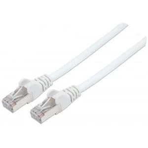 Image of Intellinet Network Patch Cable Cat6 10m White Copper S/FTP LSOH / LSZH PVC RJ45 Gold Plated Contacts Snagless Booted Polybag
