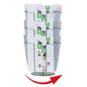 Image of Twinco A4 9 Compartment Revolving Table Stand TW51158