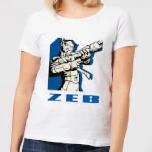 Image of Star Wars Rebels Zeb Womens T-Shirt - White - 3XL