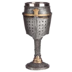Image of Medieval Helmet and Chain Mail Goblet
