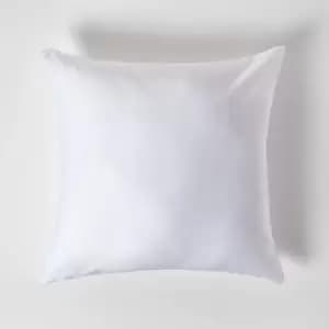 Image of Homescapes - White Organic Cotton Continental Pillowcase 400 Thread Count, 80 x 80cm - White - White