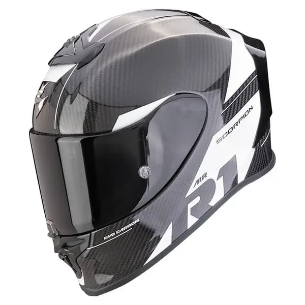 Image of Scorpion EXO-R1 Evo Carbon Air Rally Black-White Full Face Helmet Size M