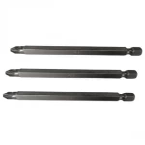 Image of Faithfull FAISBPZ3100 Pozidriv S2 Power Screwdriver Bits PZ3 x 100...