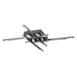 Image of Integrated LED 6 Light Semi Flush Chrome, Silver