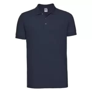 Image of Russell Mens Stretch Short Sleeve Polo Shirt (XL) (French Navy)