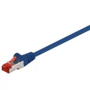 Image of Goobay RJ45 S/FTP CAT 6 Network Cable - 1m - Blue