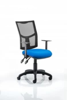 Image of Eclipse Plus II Mesh Chair Blue Adjustable Arms KC0172