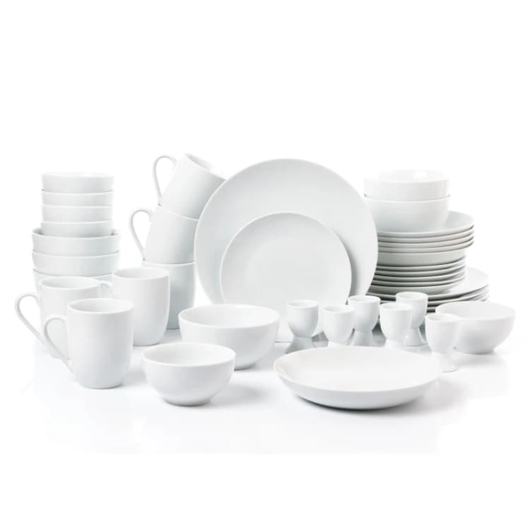 Image of Waterside 42 Piece Simply White Coupe Dinner Set White unisex ONE SIZE