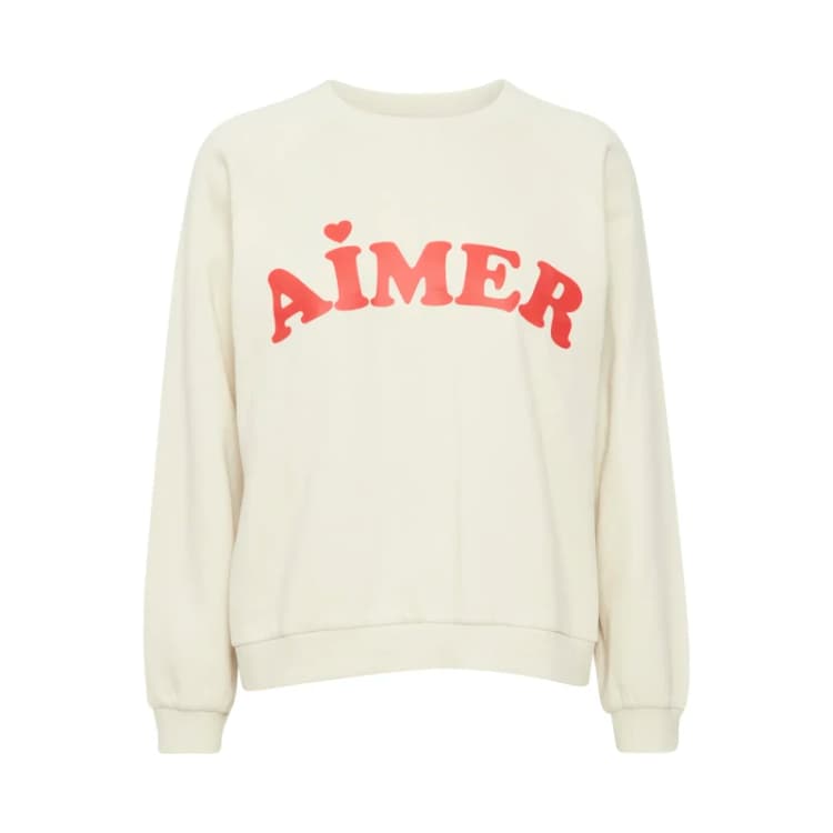 Image of Ichi Ichi Ihlela Brushed SW3 Womens Sweatshirt Blanc Female S
