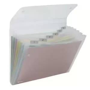 Image of Rexel Ice Expanding Files Durable Polypropylene With Tabs 6 Pockets A4