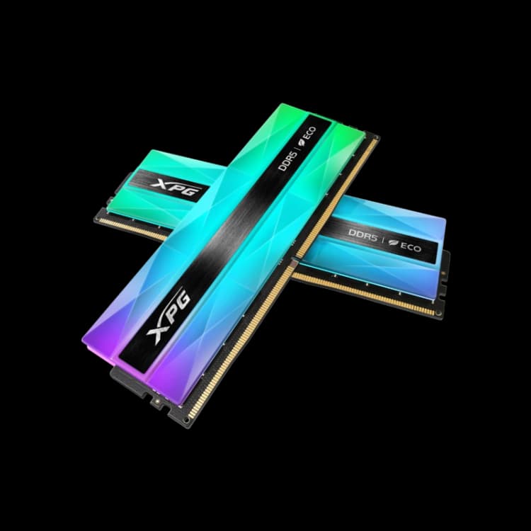 Image of ADATA XPG Lancer Neon RGB 32GB (2x16GB) 6400MHz CL32 DDR5 XMP EXPO Memory Kit - AX5U6400C3216G-DCLANRSG