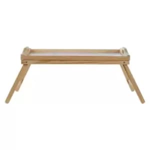 Image of Interiors By Ph Bed Tray, Pinewood, White Top
