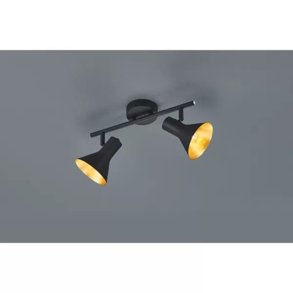 Image of Nina Classic 2 Light Twin Ceiling Spotlight Black