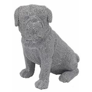 Image of Silver Art Pug Sitting By Leonardo