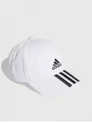 Image of adidas Baseball 3-stripe Cap, White Size M Men